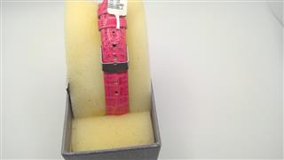 CLOCK JEWELRY STRADA CRYSTAL; QUARTZ AUSTRIAN CRYSTAL W/  PINK STRAP